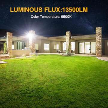 Onforu 150W LED Flood Light Outdoor, 12000LM Super Bright Security Light, IP66 Waterproof Outdoor Fl...
