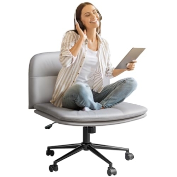 FLEXISPOT Armless Cross Legged Office Chair - Adjustable Comfort and Style for Every Space!