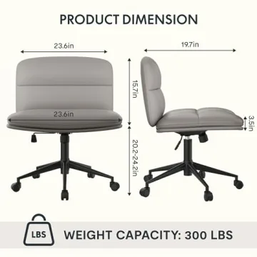 Comfy Wide Seat Office Chair for Home and Study
