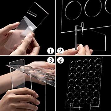 Coffee Pod Holder Acrylic Organizer 35 Pieces Coffee Pod Storage Modern Display Rack and Storage for Kitchen and Office Coffee Station Organization (Clear)