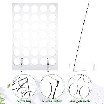 Coffee Pod Holder Acrylic Organizer 35 Pieces Coffee Pod Storage Modern Display Rack and Storage for Kitchen and Office Coffee Station Organization (Clear)