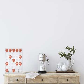 Coffee Pod Holder Acrylic Organizer 35 Pieces Coffee Pod Storage Modern Display Rack and Storage for Kitchen and Office Coffee Station Organization (Clear)