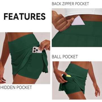 PINSPARK Women’s Pleated Tennis Skirt - Stylish & Comfortable