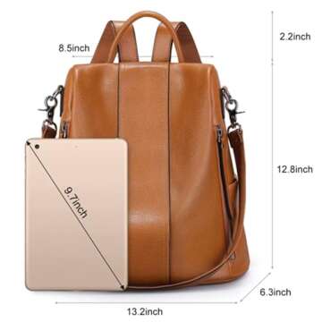 Stylish S-ZONE Leather Backpack Purses for Women