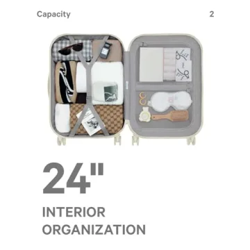 Stylish 24-Inch Lightweight Luggage with TSA Lock