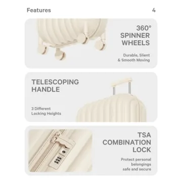 Stylish 24-Inch Lightweight Luggage with TSA Lock