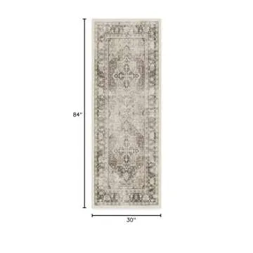 RUGGABLE Kamran Runner Rug - Perfect Vintage Washable Rug for Entryway Hallway Kitchen - Pet & Child...