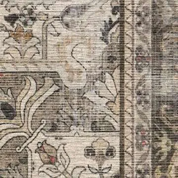 RUGGABLE Kamran Runner Rug - Perfect Vintage Washable Rug for Entryway Hallway Kitchen - Pet & Child Friendly - Stain & Water Resistant - Hazel 2.5'x7' (Standard Pad)