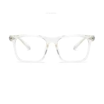 Classic Non-prescription Clear Lens Eyeglasses for Men And women Thick Square Frame Eyewear (black)