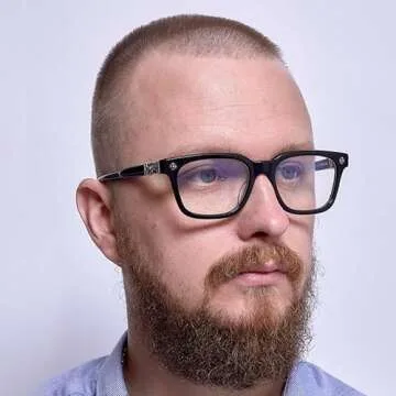 Classic Non-prescription Clear Lens Eyeglasses for Men And women Thick Square Frame Eyewear (black)