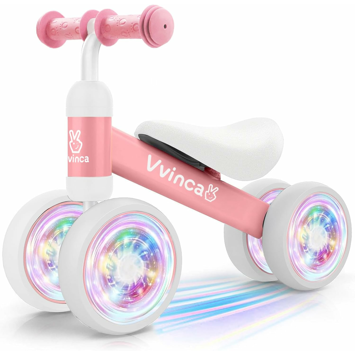 Vvinca Colorful Lighting Baby Balance Bike for Toddlers