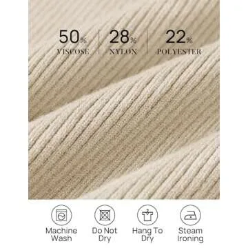 ZESICA Women's Turtleneck Long Sleeve Shirts Spring Basic Tops Slim Fitted Ribbed Knit Sweater,Apricot,Medium