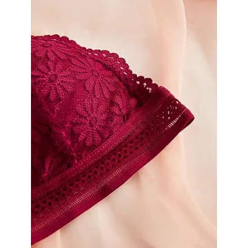 Luxurious SOLY HUX 4-Piece Lace Bralette Set for Women