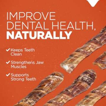 Natural Farm Power Beef Sticks Dog Chews (6”, 5-Pack), 2-in-1 Power Chews: Premium Beef Cheek Wrap...