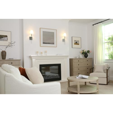 PERMO Rustic Industrial Wall Sconce Set with White Shade