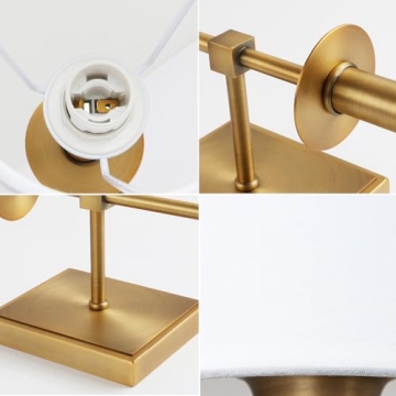 PERMO Rustic Industrial Wall Sconce Set with White Shade