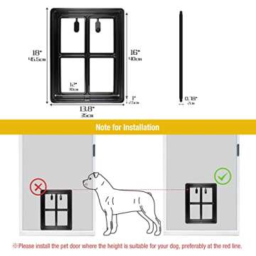 NAMSAN Dog Screen Door - Large Pet Door with Lockable Feature