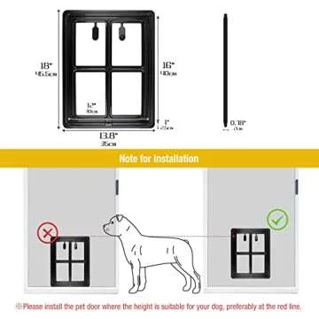 NAMSAN Dog Screen Door - Large Pet Door with Lockable Feature