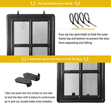 NAMSAN Dog Screen Door - Large Pet Door with Lockable Feature