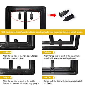 NAMSAN Dog Screen Door - Large Pet Door with Lockable Feature