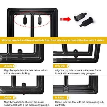 NAMSAN Dog Screen Door - Large Pet Door with Lockable Feature