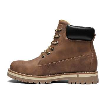 Bruno Marc Men's Insulated Winter Casual Boots Outdoor Warm Cold-Weather Work Boots,BROWN,Size 10,SB...