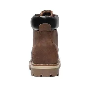 Bruno Marc Men's Insulated Winter Casual Boots Outdoor Warm Cold-Weather Work Boots,BROWN,Size 10,SBSB226M-1