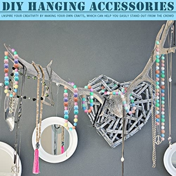 Jyongmer 101 PCS Silicone Beads, 15mm 12 mm Silicone Beads for Keychain Making 14mm Polygonal Colorful Silicone Beads Bulk with Rope for DIY Necklace Bracelet Jewelry Crafts (Beads-Set A)