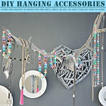 Jyongmer 101 PCS Silicone Beads, 15mm 12 mm Silicone Beads for Keychain Making 14mm Polygonal Colorful Silicone Beads Bulk with Rope for DIY Necklace Bracelet Jewelry Crafts (Beads-Set A)