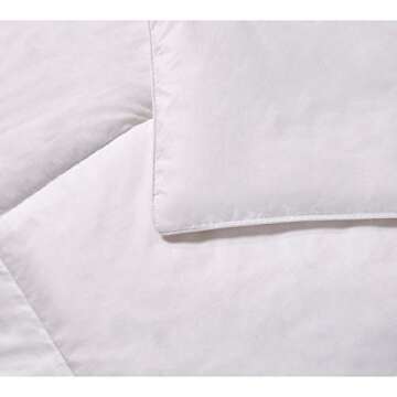 Royal Luxe White Kathy Ireland Feather Goose Down Comforter-All Season Warmth, Full-Queen
