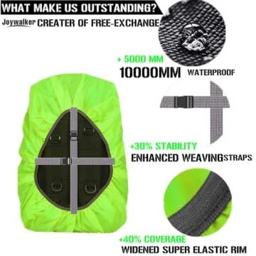 Joy Walker Waterproof Backpack Rain Cover for 15-90L