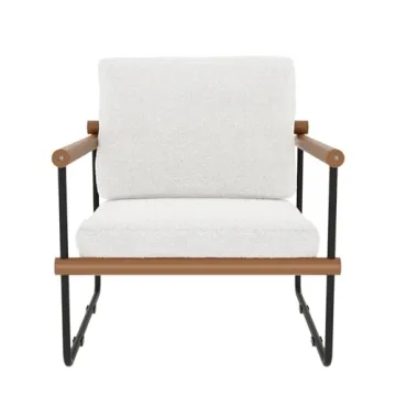Modern Boucle Accent Chair with Arms for Cozy Spaces