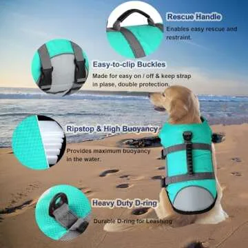 Dogcheer Dog Life Jacket for Safety in Water Activities