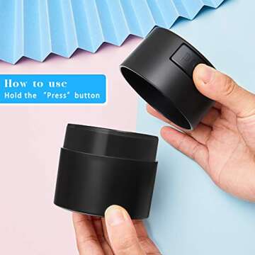 Maitys 2 Pieces Eyelash Glue Container Storage Eyelash Extension Container Glue Jar Sealed Adhesive Container for Women Nail Polish, Beauty Salon, Home DIY or Travel(Black, Pink)