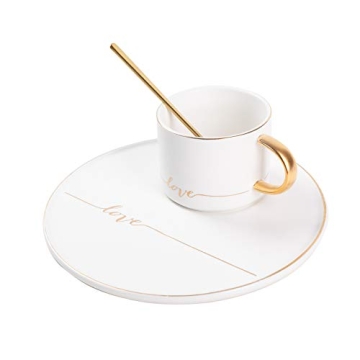 Elegant Porcelain Coffee Mug Set with Gold Trim for All Occasions