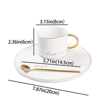 Elegant Porcelain Coffee Mug Set with Gold Trim for All Occasions