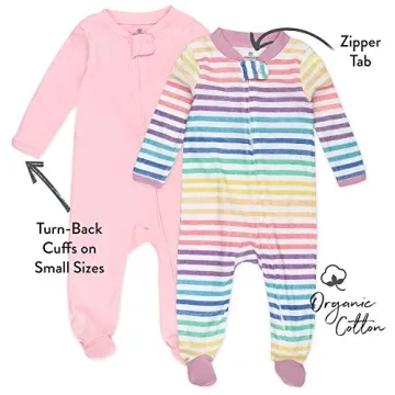 HonestBaby Organic Cotton Pajamas for Infants - 2-Pack
