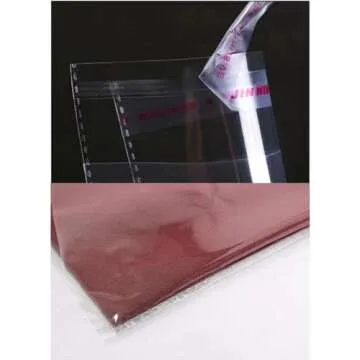 100 Pieces (9x12 Inch) Clear Plastic Bags for Packaging, Clothing & T-Shirts Strong Packing Self Adhesive Cellophane Bag