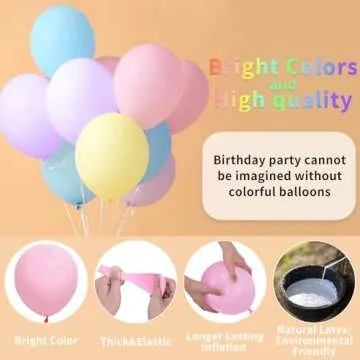 RUBFAC 120 Pastel Balloons for Parties and Celebrations