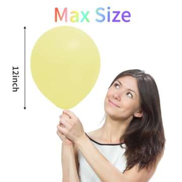 RUBFAC 120pcs Pastel Balloons Assorted Colors 12 Inches Multicolor Balloons for Kid's Birthday Rainbow Party Baby Shower Arch Garland Decoration