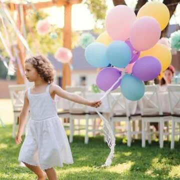 RUBFAC 120 Pastel Balloons for Parties and Celebrations