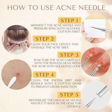 16 Pcs Blackhead Remover Tools: Professional Pimple Popper Kit