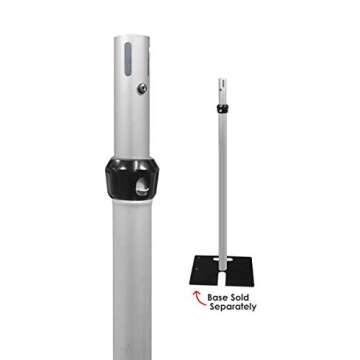 Urquid Linen, (6-10 FT Tall Adjustable Upright Pipe and Drape Hardware for Event Decoration, Backdrops, Photobooths, Tradeshow