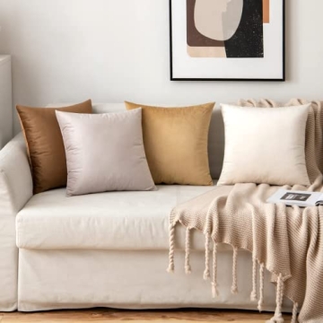 MIULEE Velvet Throw Pillow Covers for Stylish Home Decor