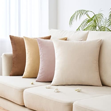 MIULEE Velvet Throw Pillow Covers for Stylish Home Decor
