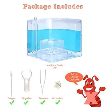 NAVADEAL Ant Farm Castle Experiment and Toy Allows Study of Social Structure, Architecture, Ecosystem, and The Behavior of Ants Within The 3D Maze of Translucent Gel