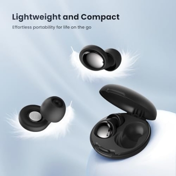 Selouj Ear Plugs for Sleeping Noise Cancelling - Reusable Ear Plugs for Sleeping, Concerts, Traveling, Working, Studying, Focus, NRR 35dB Ear Protection Earplugs with case, 5 Pair Silicone Eartips