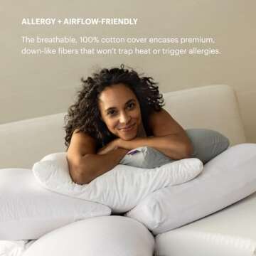 Purple Cloud King Pillow - Hypoallergenic Gel Fiber Comfort