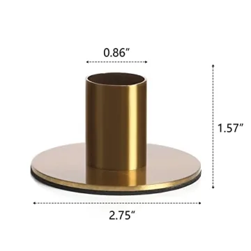 Stylish Set of 6 Brass Taper Candle Holders for Every Occasion