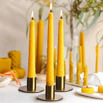 Stylish Set of 6 Brass Taper Candle Holders for Every Occasion